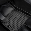 VEVOR Automotive Floor Mats, Fits for Tesla Model Y 2021-2024, 3 pcs Front and 2nd Row Liners, All Weather Custom Fit TPE Vehicle Floor Mats, Easy to Clean and Secure Floor Liners for SUV, Black