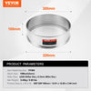VEVOR Flour Sieve Fine Mesh, 10 Mesh Flour Sifter, 304 Stainless Steel Fine Mesh Sifter Food-grade, Dia. 12.6" Fine Mesh Strainers for Baking, 5 Sizes Mesh hole for Mungbean, Rice, Flour, Pearl Powder
