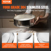 VEVOR Flour Sieve Fine Mesh, 12 Mesh Flour Sifter, 304 Stainless Steel Fine Mesh Sifter Food-grade, Dia. 12.6" Fine Mesh Strainers for Baking, 5 Sizes Mesh hole for Mungbean, Rice, Flour, Pearl Powder