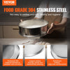 VEVOR Flour Sieve Fine Mesh, 150 Mesh Flour Sifter, 304 Stainless Steel Fine Mesh Sifter Food-grade, 12.6" Fine Mesh Strainers for Baking, 5 Sizes Mesh hole for Mungbean, Rice, Flour, Pearl Powder