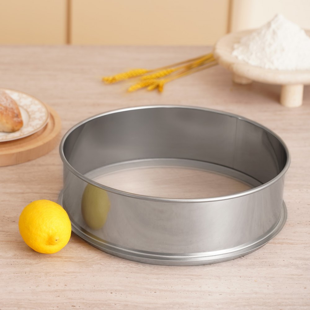 VEVOR Flour Sieve Fine Mesh, 40 Mesh Flour Sifter, 304 Stainless Steel Fine Mesh Sifter Food-grade, Dia. 12.6" Fine Mesh Strainers for Baking, 5 Sizes Mesh hole for Mungbean, Rice, Flour, Pearl Powder