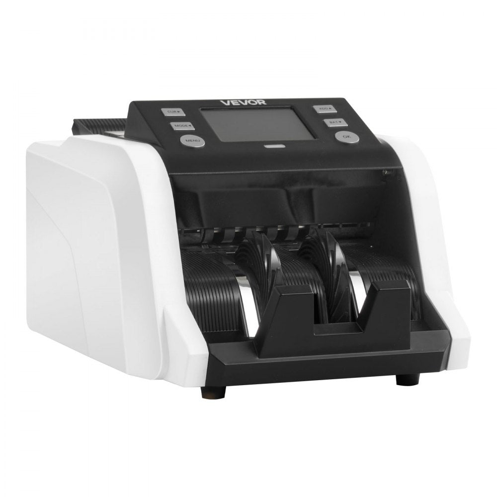 VEVOR Money Counter Machine, 1200 Notes/Minute, Cash Counter with Value Count, UV/MG/IR/DD/DBL/HLF/CHN Counterfeit Detection, TFT Display, Money Counting Machine Mixed Denomination for Dollar and Euro