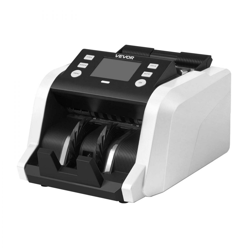 VEVOR Money Counter Machine, 1200 Notes/Minute, Cash Counter with Value Count, UV/MG/IR/DD/DBL/HLF/CHN Counterfeit Detection, TFT Display, Money Counting Machine Mixed Denomination for Dollar and Euro