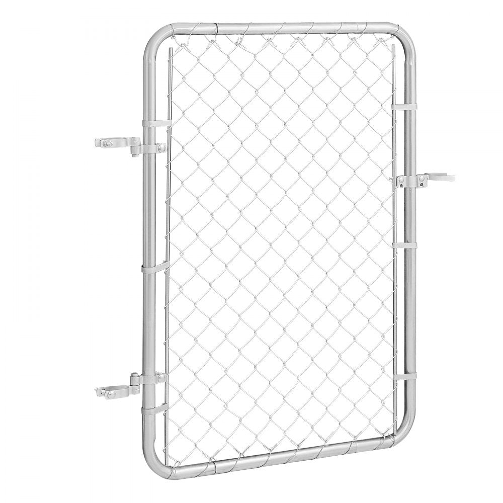 VEVOR Chain Link Fence Gate, 32 x 46 in, Adjustable Chain Link Fence Panel, Fit 2-4 ft (W) x 4 ft (H) Garden Fence Gate Opening, Rust-Resistant Galvanized Fencing Gate for Farm Posts Not Included