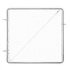 VEVOR Chain Link Fence Gate, 70 x 72 in, Adjustable Chain Link Fence Panel, Fit 3 ft (W) x 4 ft (H) Garden Fence Gate Opening, Rust-Resistant Galvanized Fencing Gate for Farm Posts Not Included