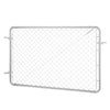 VEVOR Chain Link Fence Gate, 72 x 48 in, Adjustable Chain Link Fence Panel, Fit 2.2-6 ft (W) x 6 ft (H) Garden Fence Gate Opening, Rust-Resistant Galvanized Fencing Gate for Farm, Posts Not Included