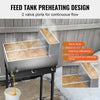 VEVOR Maple Syrup Evaporator Pan, 35 Gallon, 509 Cups of 8.8oz Maple Syrup, Flat Evaporator Pan with Thermometer, 2 Valves and 3 Heating Methods, Stainless Steel Maple Syrup Pan for Home, Outdoor