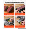 VEVOR 20V Max Cordless Belt Sander, 3" x 18" Belt Sander for Woodworking, 6 Variable Speeds Sanding Machine with 10PCS Sanding Belts, 2 Dust Bags & Vacuum Adapter (Battery NOT Included)