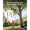 VEVOR Manual Pole Saw, 4.46-26.4 ft Extendable Tree Pruner with Scissors, Sharp 65Mn Steel Blade, Lightweight Fiberglass Handle Pole, Two Double-Hook Saws, for High Branch Trimming, Palms and Shrubs