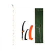 VEVOR Manual Pole Saw, 4.46-26.4 ft Extendable Tree Pruner with Scissors, Sharp 65Mn Steel Blade, Lightweight Fiberglass Handle Pole, Two Double-Hook Saws, for High Branch Trimming, Palms and Shrubs