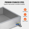 VEVOR Maple Syrup Evaporator Pan, 11.2 Gallon, 162 Cups of 8.8oz Maple Syrup, Flat Evaporator Pan with 1 Valve and 3 Heating Methods, Premium Stainless Steel Maple Syrup Pan for Home, Outdoor