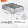 VEVOR Maple Syrup Evaporator Pan, 11.2 Gallon, 162 Cups of 8.8oz Maple Syrup, Flat Evaporator Pan with 1 Valve and 3 Heating Methods, Premium Stainless Steel Maple Syrup Pan for Home, Outdoor