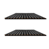 VEVOR Wood Wall Panels, 94.5 x 23.6 inches, Acoustic Slat Panels, Black Oak, Sound Absorbing for Living Rooms, Bedrooms, Offices, Studios, Interior Wall Decor, MDF & PET Construction, Screw Kit, 2-Pack