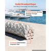 VEVOR Polyester Rope 1/4 in x 500 ft Solid Braid Marine Utility Rope White, for Outdoor Boat Docking, 1150 lbs Breaking Strength, Heavy Duty Low Stretch Sun-Resistant Industrial Cord, Smooth Surface