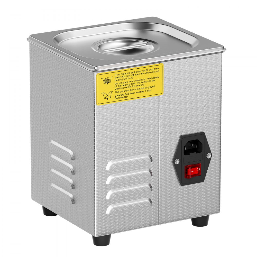 VEVOR Ultrasonic Cleaner, 1.3L Professional 60W Cleaning Machine with Timer & Heater, 40kHz Digital Ultrasonic Cleaner with Basket for Watch Glasses Jewelry Retainer Industrial Parts Tools