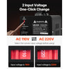 VEVOR Voltage Converter Transformer, 1000VA, Heavy Duty Step Up/Down Power Transformer, Convert from 110V to 220V and 220V to 110V, with US Outlets, EU Outlets, Power Cord, Circuit Breaker Protection