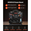 VEVOR Voltage Auto Converter Transformer, 6000VA, Heavy Duty Step Up/Down Power Transformer, 110V to 220V and 220V to 110V, with 3 US Outlets, 3 EU Outlets, LCD Display, Circuit Breaker Protection