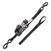 VEVOR Retractable Ratchet Straps, 1 in x 10 ft, Tie Down Straps with S Hooks, 1200 lbs Break Strength, 4 Soft Loops, Tie Down Ratcheting for Moving, Trailers, Motorcycles, Kayaks, Car Roof, 4 Pack