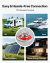 VEVOR 12V 75Ah Deep Cycle Battery, Sealed AGM Technology, Rechargeable Lead Acid AGM Battery, Backup Replacement for Scooters, Electric Mobility Wheelchair, Solar System Off-Grid Home Energy Storage