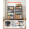 VEVOR Storage Shelves, 5-Tier Adjustable, 2000 lbs Capacity, Heavy Duty Garage Storage Shelving Unit, Metal Utility Rack Shelf, for Kitchen Pantry Basement Bathroom, 29.88" W x 12.17" D x 59.84" H