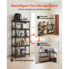 VEVOR Storage Shelves, 5-Tier Adjustable, 2000 lbs Capacity, Heavy Duty Garage Storage Shelving Unit, Metal Utility Rack Shelf, for Kitchen Pantry Basement Bathroom, 29.88" W x 12.17" D x 59.84" H