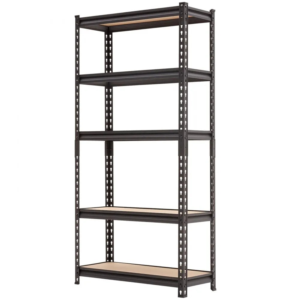 VEVOR Storage Shelves, 5-Tier Adjustable, 2000 lbs Capacity, Heavy Duty Garage Storage Shelving Unit, Metal Utility Rack Shelf, for Kitchen Pantry Basement Bathroom, 29.88" W x 12.17" D x 59.84" H