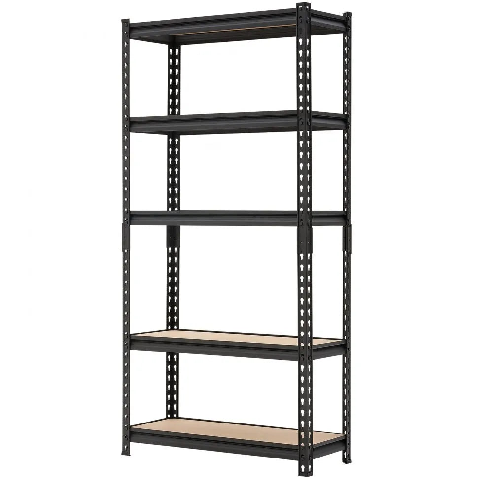 VEVOR Storage Shelves, 5-Tier Adjustable, 2000 lbs Capacity, Heavy Duty Garage Storage Shelving Unit, Metal Utility Rack Shelf, for Kitchen Pantry Basement Bathroom, 29.88" W x 12.17" D x 59.84" H
