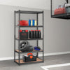VEVOR Storage Shelving Unit, 5-Tier Adjustable, 2000 lbs Capacity, Heavy Duty Garage Shelves Metal Organizer Utility Rack, Black, 35" L x 18" W x 71" H for Kitchen Pantry Basement Bathroom Laundry