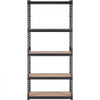 VEVOR Storage Shelving Unit, 5-Tier Adjustable, 2000 lbs Capacity, Heavy Duty Garage Shelves Metal Organizer Utility Rack, Black, 35" L x 18" W x 71" H for Kitchen Pantry Basement Bathroom Laundry