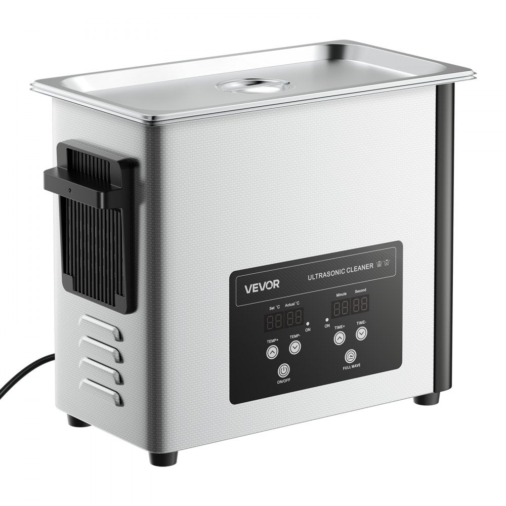 VEVOR 6L Ultrasonic Cleaner, Professional Ultrasonic Cleaner Machine with Cleaning Basket & Digital Display, 120W Stainless Steel 40kHz Cleaning Machine for Watches, Razors, Jewelry, Coins and More