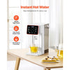 VEVOR Instant Hot Water Dispenser, Countertop Boiling Water Dispenser with Adjustable 6 Temperatures & 7 Water Volumes, 101oz Removable Water Tank, Quick Heating with Touchscreen & Child Lock for Home