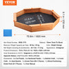 VEVOR Wooden Sandbox with Cover, 75.6 x 75.6 x 9.1 in Octagonal Sand Box, Sand Pit with 4 Seating and Bottom Liner, Kids Sandbox for Outdoor Backyard, Beach, Park, Gift for Boys Girls Ages 3-12