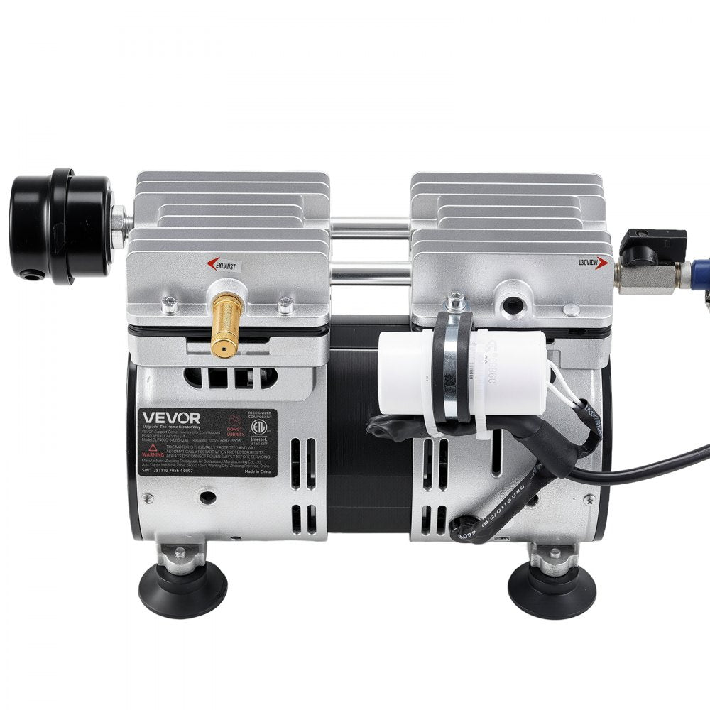 VEVOR Pond Aerators, 5.2CFM Aeration System for Lake up to 3 Acres, 3/4 HP Air Compressor, 1 Diffuser & 100' Weighted Tubings, Aeration Pump for Outdoor Ponds & Lakes Deep Water Oxygen Circulation