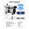 VEVOR Pond Aerators, 5.2CFM Aeration System for Lakes up to 3 Acres, 3/4 HP Air Compressor, 2 Diffusers & Two 100' Weighted Tubings, Outdoor Pond Aeration Pump for Deep Water Oxygen Circulation