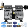 VEVOR Pond Aerators, 5.2CFM Aeration System for Lakes up to 3 Acres, 3/4 HP Air Compressor, 2 Diffusers & Two 100' Weighted Tubings, Outdoor Pond Aeration Pump for Deep Water Oxygen Circulation
