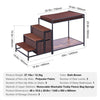 VEVOR Pet Bunk Bed with Stairs, Dog/Cat Window Perch with Storage, Multi-Level Bed Window Perch Dog Bedside Sleeper Couch, Pet Seat Platform for Medium Size Pet, Indoor Use (Dark Brown)