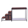 VEVOR Pet Bunk Bed with Stairs, Dog/Cat Window Perch with Storage, Multi-Level Bed Window Perch Dog Bedside Sleeper Couch, Pet Seat Platform for Medium Size Pet, Indoor Use (Dark Brown)