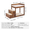 VEVOR Pet Bunk Bed with Stairs, Dog/Cat Window Perch for High Beds and Couches, Medium Multi-Level 3 Step Dog Seat Platform Sleeper Couch, Practical for Modern Homes (Rustic Brown)