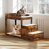 VEVOR Pet Bunk Bed with Stairs, Dog/Cat Window Perch for High Beds and Couches, Medium Multi-Level 3 Step Dog Seat Platform Sleeper Couch, Practical for Modern Homes (Rustic Brown)