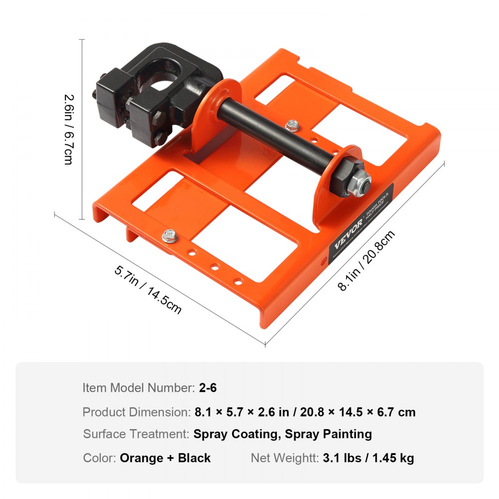 VEVOR Chainsaw Mill, Vertical Lumber Cutting Guide with 2"-6" Cutting Width, Cast Iron Portable Timber Chainsaw Attachment, Lightweight Wood Timber Milling Attachment for Builders and Woodworkers