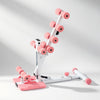 VEVOR Deep Squat Machine, Adjustable Glutes Trainer Machine with 3 High-Strength Resistance Bands, Folding Core Leg and Glutes Exercise Trainer, Push Up Workout Equipment at Home Gym, Pink + White