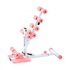 VEVOR Deep Squat Machine, Adjustable Glutes Trainer Machine with 3 High-Strength Resistance Bands, Folding Core Leg and Glutes Exercise Trainer, Push Up Workout Equipment at Home Gym, Pink + White