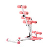 VEVOR Deep Squat Machine, Adjustable Glutes Trainer Machine with 3 High-Strength Resistance Bands, Folding Core Leg and Glutes Exercise Trainer, Push Up Workout Equipment at Home Gym, Pink + White