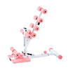 VEVOR Deep Squat Machine, Adjustable Glutes Trainer Machine with 3 High-Strength Resistance Bands, Folding Core Leg and Glutes Exercise Trainer, Push Up Workout Equipment at Home Gym, Pink + White