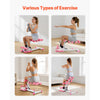 VEVOR Deep Squat Machine, Adjustable Glutes Trainer Machine with 3 High-Strength Resistance Bands, Folding Core Leg & Glutes Exercise Trainer, Push Up Workout Equipment at Home Gym, Pink + White