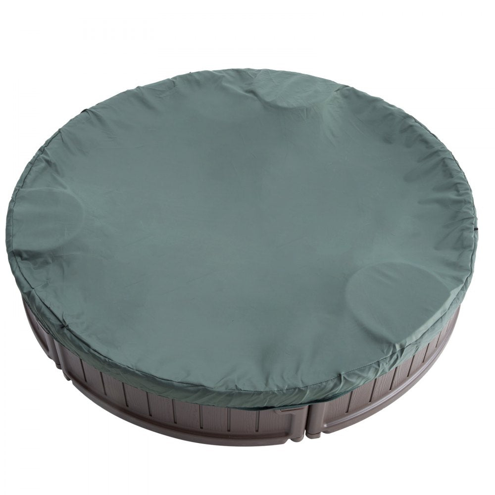 VEVOR Sandbox with Cover, 47.2 x 9.1 in Round Sand Box, HDPE Sand Pit with 3 Corner Seating and Bottom Liner, Kids Sandbox for Outdoor Backyard, Beach, Park, Gift for Boys Girls Ages 3-12, Brown