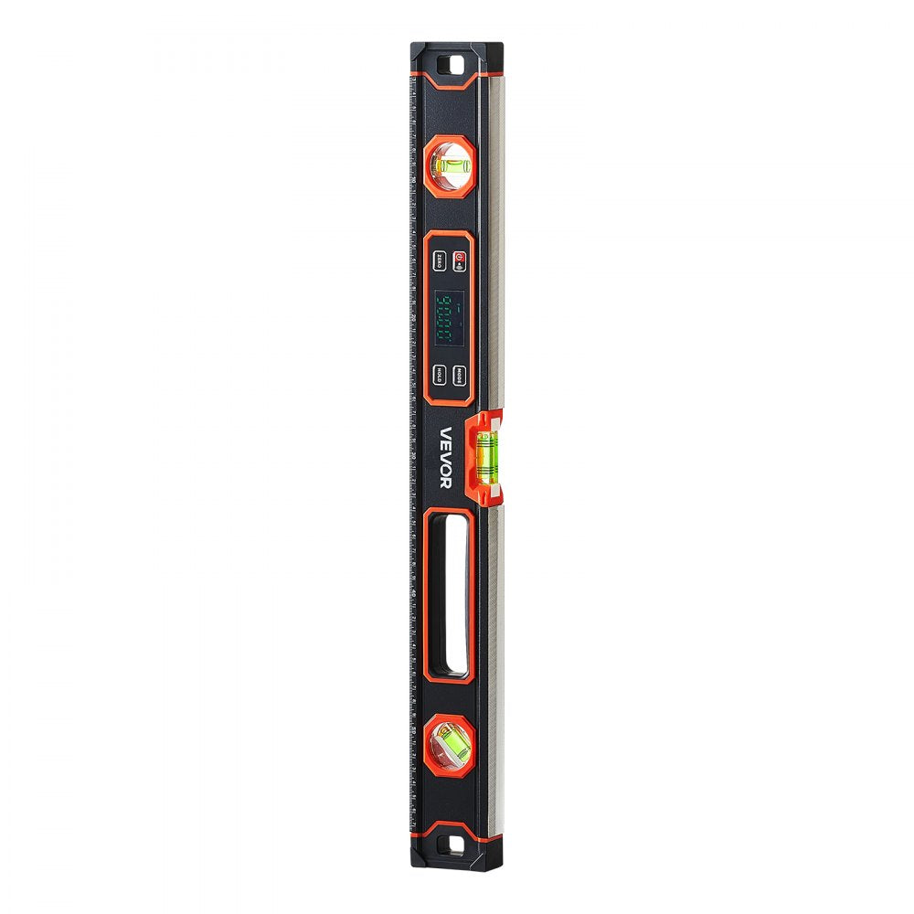 VEVOR Digital Level, 24 in Length, Magnetic Electronic Level with LED Backlit Display, 360° Electronic Leveler Tool with 0°/45°/90° Bubble Vials, IP54 Rating for Construction Carpentry Home Renovation