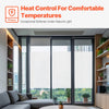 VEVOR Window Privacy Film, Frosted Glass Window Film, Sun Blocking Heat Control, Non Adhesive Static Cling Reflective Window Tint for Home and Office, Glass Door Bathroom Covering, 23.6 in x 6.5 ft