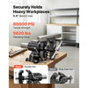 VEVOR Heavy Duty Bench Vise, 5.5" Jaw Width, Double Swivel Rotating Multi-Purpose Bench Vise, with 360° Locking Swivel Base and Head, 2.76" Throat Depth, 5" Max Jaw Opening, for Drilling Pipe Cutting