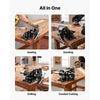 VEVOR Heavy Duty Bench Vise, 5.5" Jaw Width, Double Swivel Rotating Multi-Purpose Bench Vise, with 360° Locking Swivel Base and Head, 2.76" Throat Depth, 5" Max Jaw Opening, for Drilling Pipe Cutting